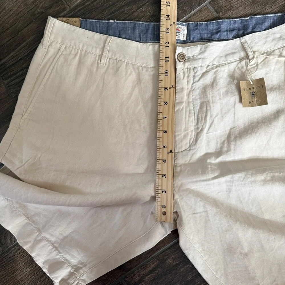 Faherty Linen Shorts Men 38 Tan Summer Lightweight 10